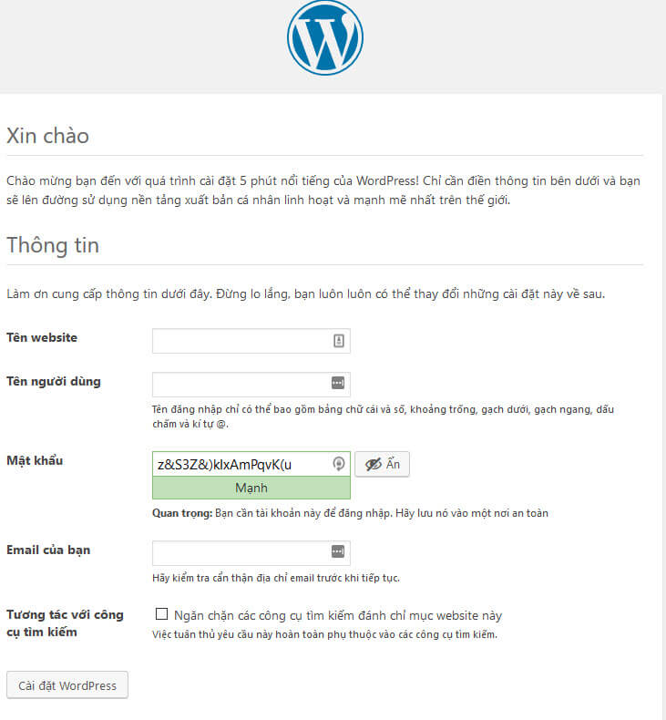 hướng dẫn làm website wordpress