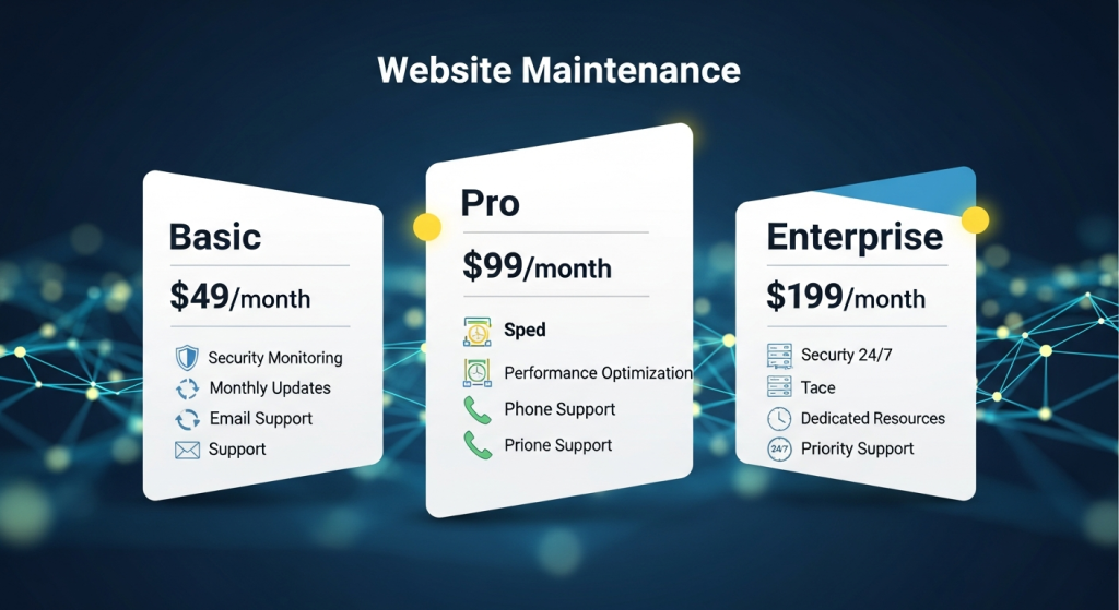 Khám phá bảng giá duy trì website 2026 chi tiết, từ cơ bản đến nâng cao. Đảm bảo website hoạt động ổn định, bảo mật và hiệu quả SEO. Liên hệ ngay để nhận báo giá tối ưu!