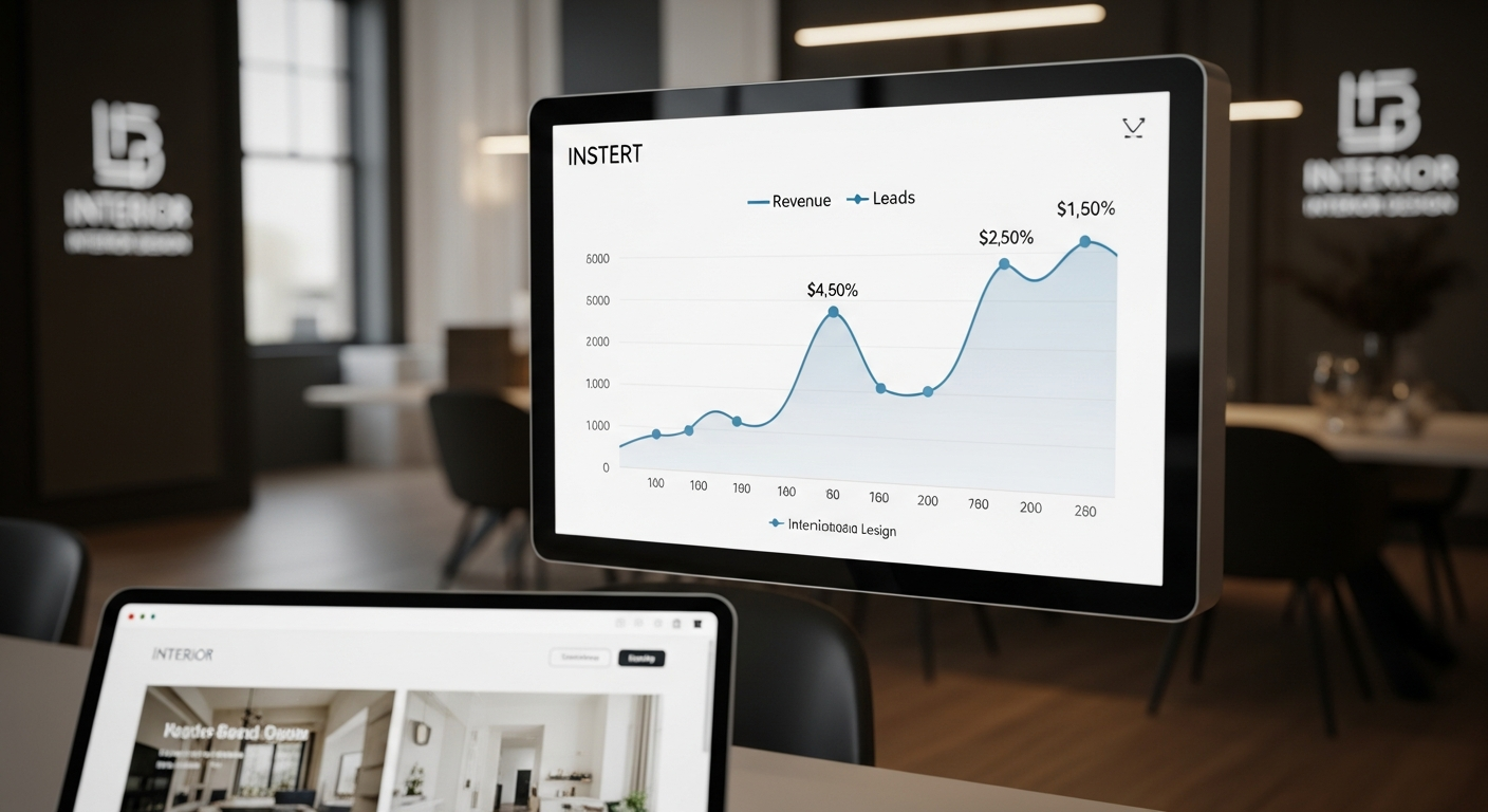 Biểu đồ thể hiện sự gia tăng doanh thu và số lượng khách hàng tiềm năng sau khi triển khai một website nội thất được thiết kế chuyên nghiệp và tối ưu.
