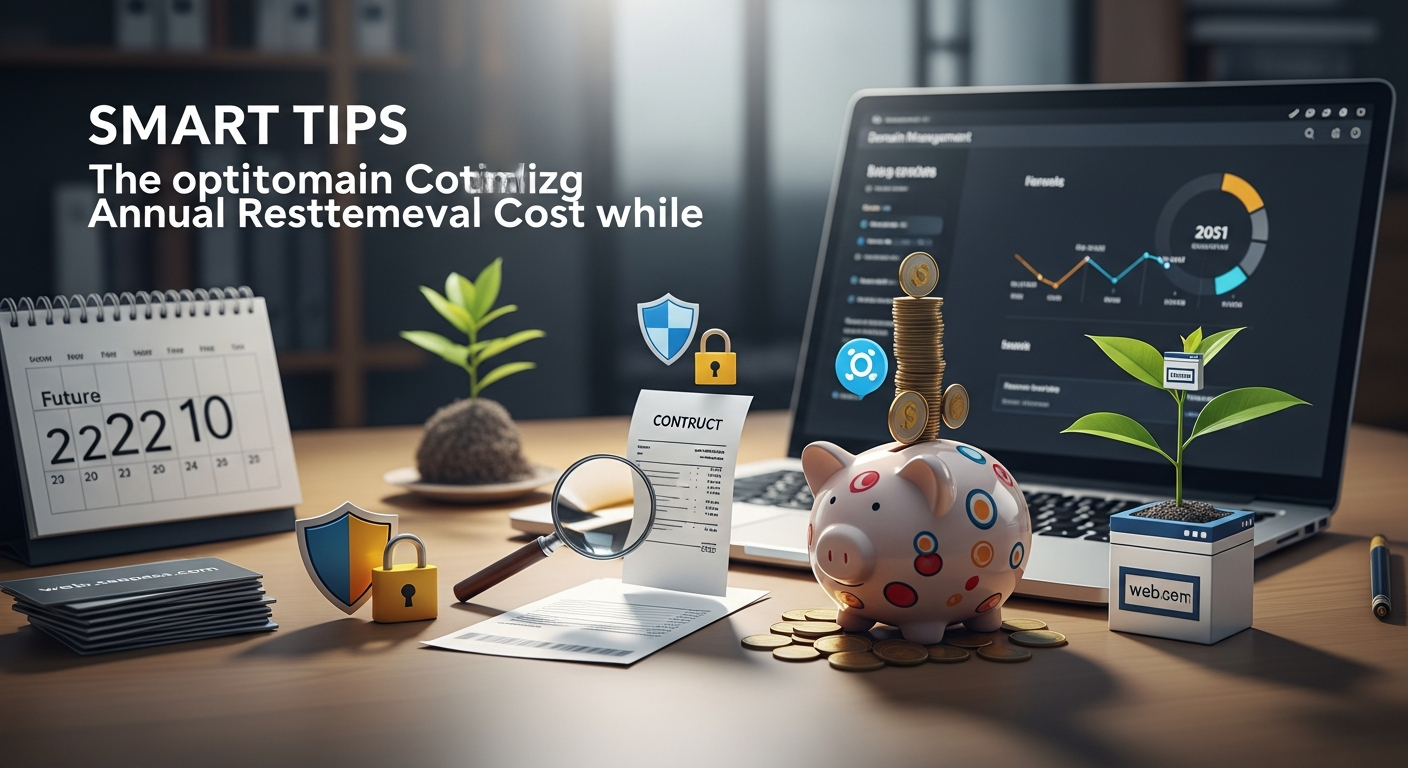 Hình ảnh minh họa các mẹo và chiến lược thông minh để tối ưu hóa chi phí gia hạn tên miền hàng năm mà vẫn đảm bảo hiệu quả và an toàn cho website.
