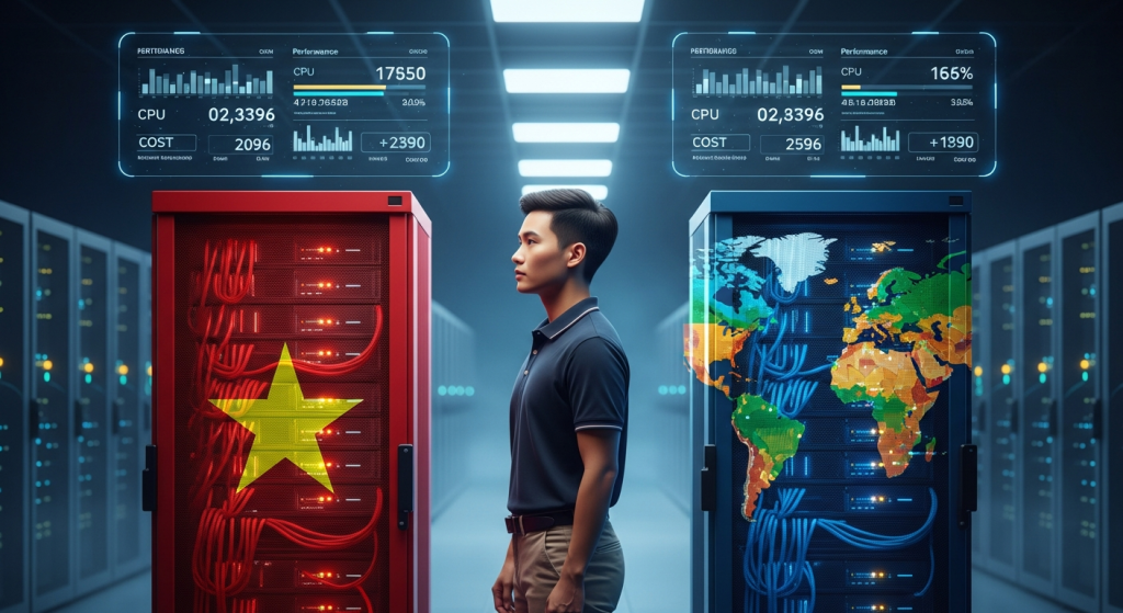 Đau đầu chọn hosting? Bài viết này so sánh hosting Việt Nam và nước ngoài chi tiết về hiệu suất, chi phí, hỗ trợ và SEO, giúp bạn đưa ra lựa chọn phù hợp nhất cho website của mình. Xem ngay!