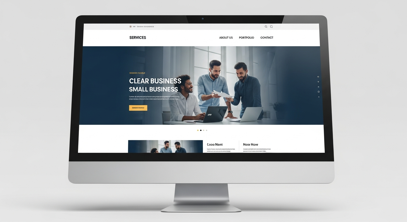 Một website được thiết kế chuyên nghiệp, giao diện hiện đại và thông tin rõ ràng, thể hiện sự uy tín cho doanh nghiệp nhỏ.
