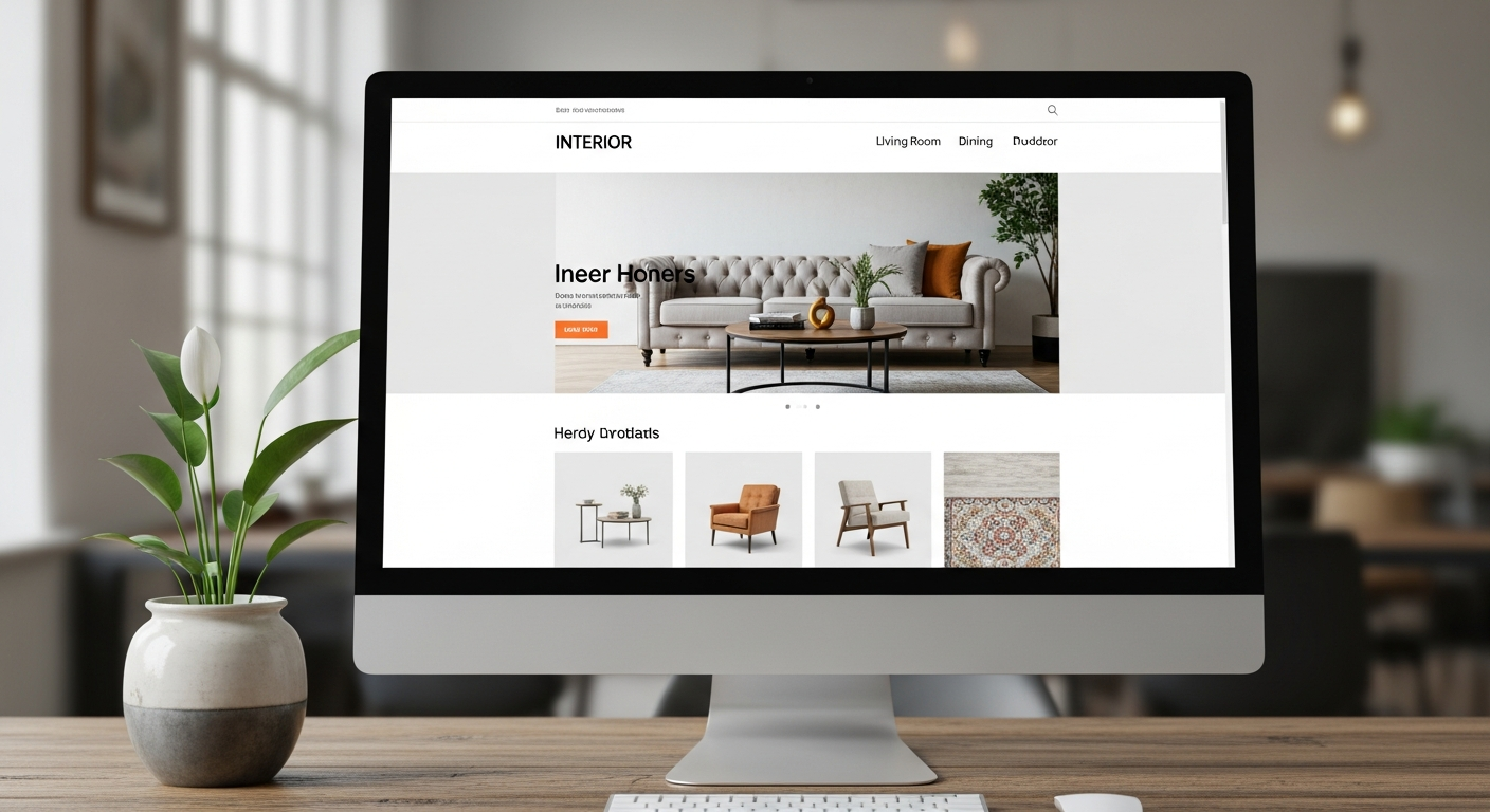 Một trang web nội thất với giao diện người dùng trực quan, hình ảnh sản phẩm sắc nét và bố cục hài hòa, thể hiện sự chuyên nghiệp.