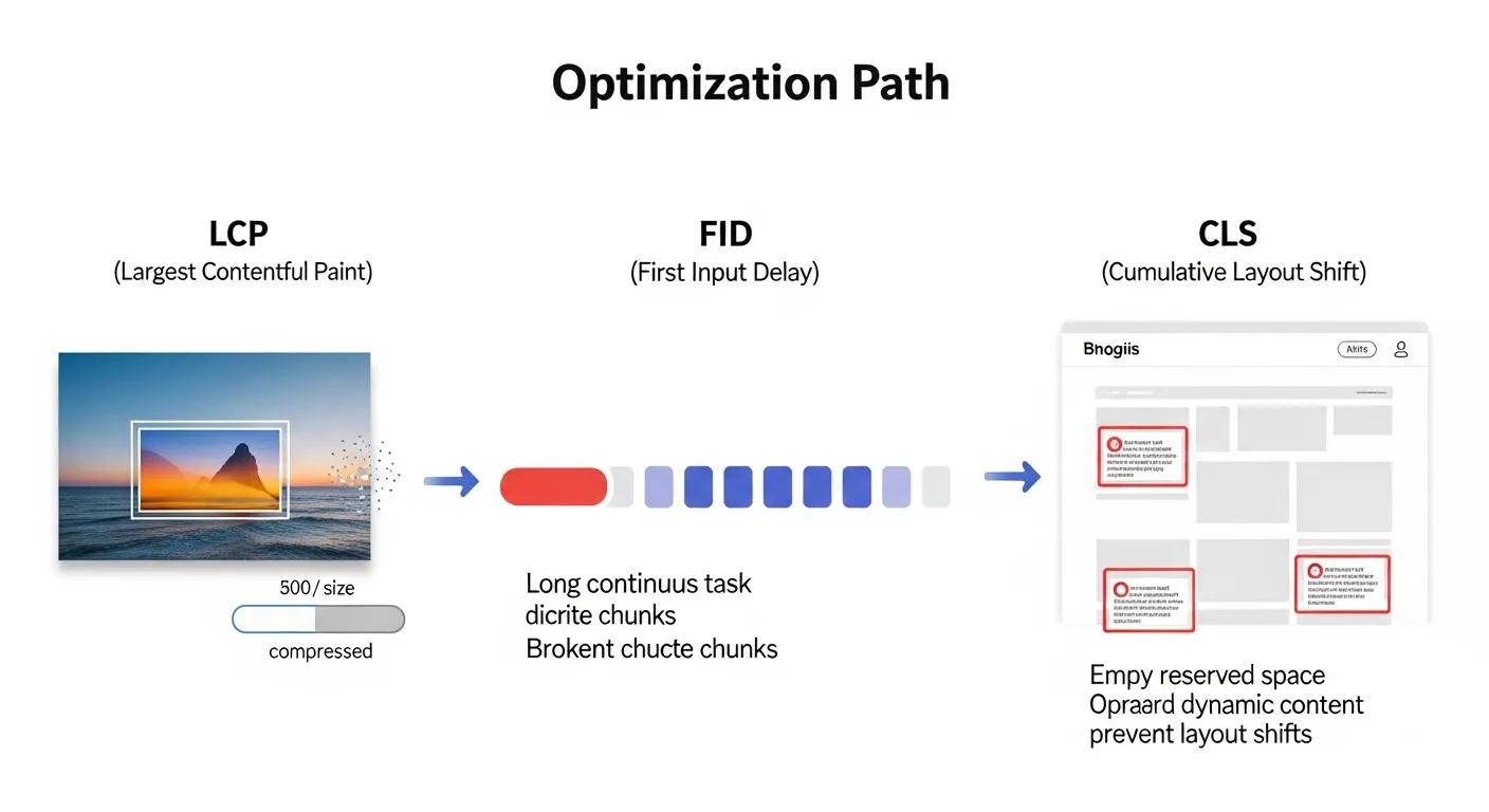 LCP FID CLS là gì? 5 Bước Tối ưu Core Web Vitals Bứt Tốc SEO