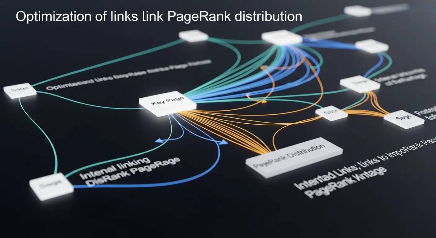 mô hình 3D trực quan về cách tối ưu internal link để phân bổ sức mạnh PageRank cho các trang quan trọng