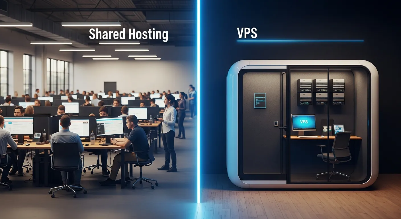 Đang phân vân giữa Shared Hosting và VPS? Bài viết so sánh chi tiết hiệu năng, bảo mật, chi phí và khả năng quản trị để bạn đưa ra lựa chọn đúng đắn nhất cho website của mình. Xem ngay!