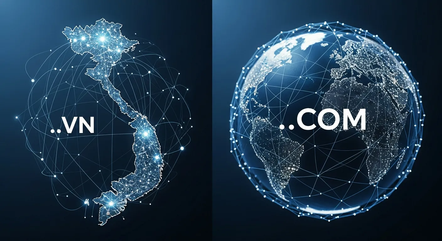 Tên miền .VN hay .COM tốt hơn? Phân tích SEO 2026