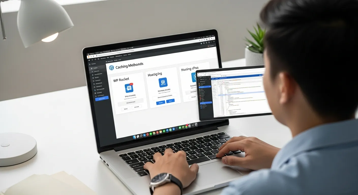 hướng dẫn cách bật caching cho wordpress qua plugin, hosting và cấu hình thủ công trên màn hình máy tính'Phương pháp 1: Sử dụng Plugin Caching (Thân thiện với người mới)Đây là cách bật caching cho WordPress đơn giản và được ưa chuộng nhất. Các plugin này cung cấp giao diện trực quan, cho phép bạn kích hoạt và cấu hình caching chỉ với vài cú nhấp chuột mà không cần đụng đến code. Hầu hết các plugin hiện đại còn tích hợp thêm nhiều tính năng tối ưu khác như gộp CSS/JS, tối ưu hình ảnh, và trì hoãn tải JavaScript.Tuy nhiên, thị trường có rất nhiều plugin và không phải cái nào cũng tốt. Việc lựa chọn sai có thể gây xung đột hoặc thậm chí làm chậm website của bạn hơn. Dưới đây là bảng so sánh 3 plugin caching hàng đầu hiện nay để bạn có thể đưa ra lựa chọn phù hợp.Tính năngWP Rocket (Premium)LiteSpeed Cache (Miễn phí)W3 Total Cache (Miễn phí/Premium)Đối tượngNgười mới bắt đầu, doanh nghiệpNgười dùng hosting LiteSpeedNgười dùng có kinh nghiệmDễ sử dụngRất dễ, giao diện thân thiệnTương đối dễ, nhiều tùy chọnKhó, cần kiến thức kỹ thuậtTính năng chínhPage Caching, Tối ưu file, Tải chậm, Tối ưu DatabasePage Caching, Tối ưu ảnh (QUIC.cloud), Object CachePage Caching, Browser Caching, Object Cache, CDNHiệu năngRất caoTốt nhất trên server LiteSpeedCao nhưng cần cấu hình đúngHỗ trợHỗ trợ chuyên nghiệp 24/7Hỗ trợ qua diễn đàn cộng đồngHỗ trợ giới hạn (bản miễn phí)Phương pháp 2: Kích hoạt Caching từ phía HostingNhiều nhà cung cấp hosting chất lượng cao, đặc biệt là các gói Managed WordPress Hosting, đã nhận thấy tầm quan trọng của tốc độ và tích hợp sẵn giải pháp caching ở cấp độ máy chủ. Các tên tuổi lớn như Kinsta, WP Engine, hay SiteGround đều cung cấp các hệ thống caching riêng, được tối ưu hóa đặc biệt cho nền tảng của họ.Mẹo: Trước khi vội vàng cài đặt một plugin caching, hãy kiểm tra khu vực quản trị hosting của bạn. Rất có thể nhà cung cấp đã trang bị sẵn một công cụ caching mạnh mẽ. Kích hoạt tính năng này thường chỉ mất một cú nhấp chuột và hiệu quả mang lại có thể vượt trội hơn cả plugin vì nó xử lý ở tầng server, trước cả khi WordPress bắt đầu chạy. Sử dụng caching của host cũng giúp bạn giảm bớt một plugin, làm nhẹ website hơn.Ưu điểm lớn của phương pháp này là bạn không cần phải lo lắng về việc cấu hình hay xung đột. Hệ thống được quản lý và tối ưu bởi chính các kỹ sư của nhà cung cấp hosting. Nhược điểm duy nhất là bạn sẽ bị phụ thuộc vào công nghệ của họ và các gói hosting này thường có chi phí cao hơn so với hosting thông thường.Phương pháp 3: Cấu hình thủ công qua file .htaccess (Dành cho chuyên gia)Đây là phương pháp nâng cao, đòi hỏi bạn phải có kiến thức về cấu trúc file của WordPress và cách chỉnh sửa code trên máy chủ. Bằng cách thêm các chỉ thị vào file .htaccess, bạn có thể ra lệnh cho trình duyệt của người dùng lưu trữ các tài nguyên tĩnh (như hình ảnh, CSS, JavaScript) trong một khoảng thời gian nhất định. Kỹ thuật này được gọi là Browser Caching.Lưu ý quan trọng: File .htaccess cực kỳ nhạy cảm. Một lỗi cú pháp nhỏ cũng có thể khiến toàn bộ website của bạn bị lỗi 500 Internal Server Error. TUYỆT ĐỐI phải sao lưu (backup) file .htaccess gốc trước khi thực hiện bất kỳ thay đổi nào.Bạn có thể thêm đoạn code sau vào file .htaccess để kích hoạt browser caching cho các loại file phổ biến. Đoạn mã này hướng dẫn trình duyệt lưu trữ các tệp trong bộ nhớ cache của nó trong một khoảng thời gian được chỉ định, giảm số lượng yêu cầu đến máy chủ của bạn trong các lần truy cập tiếp theo.Đo lường Hiệu quả & Tránh những Lỗi Caching Phổ biếnBật caching chỉ là bước đầu tiên. Để đảm bảo bạn thực sự gặt hái được thành quả, việc đo lường hiệu suất trước và sau khi triển khai là cực kỳ quan trọng. Nó không chỉ cho bạn thấy sự cải thiện rõ rệt mà còn giúp phát hiện sớm các vấn đề phát sinh. Một website được caching tốt sẽ cải thiện đáng kể trải nghiệm người dùng, yếu tố cốt lõi cho sự thành công trong môi trường số cạnh tranh hiện nay.[IMAGE_PLACEHOLDER: prompt='A photorealistic image showing a split-screen comparison. On the left, a website loading bar is stuck at 30% with a frustrated user icon. On the right, the same website loads instantly with a happy user icon, under a large green checkmark. In the background, graphs show a dramatic drop in page load time and server response time. Cinematic, high contrast, 8k.