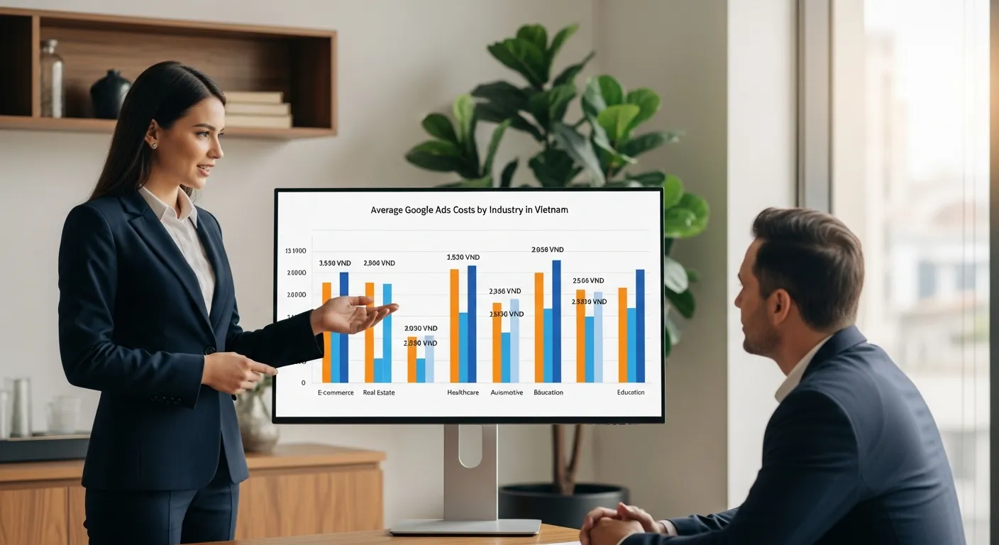 chuyên gia tư vấn về báo giá và chi phí chạy quảng cáo Google Ads trung bình cho các ngành hàng khác nhau