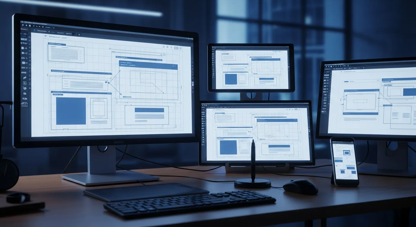 Mô tả kỹ thuật về thiết kế website responsive với fluid grid, flexible images và media queries