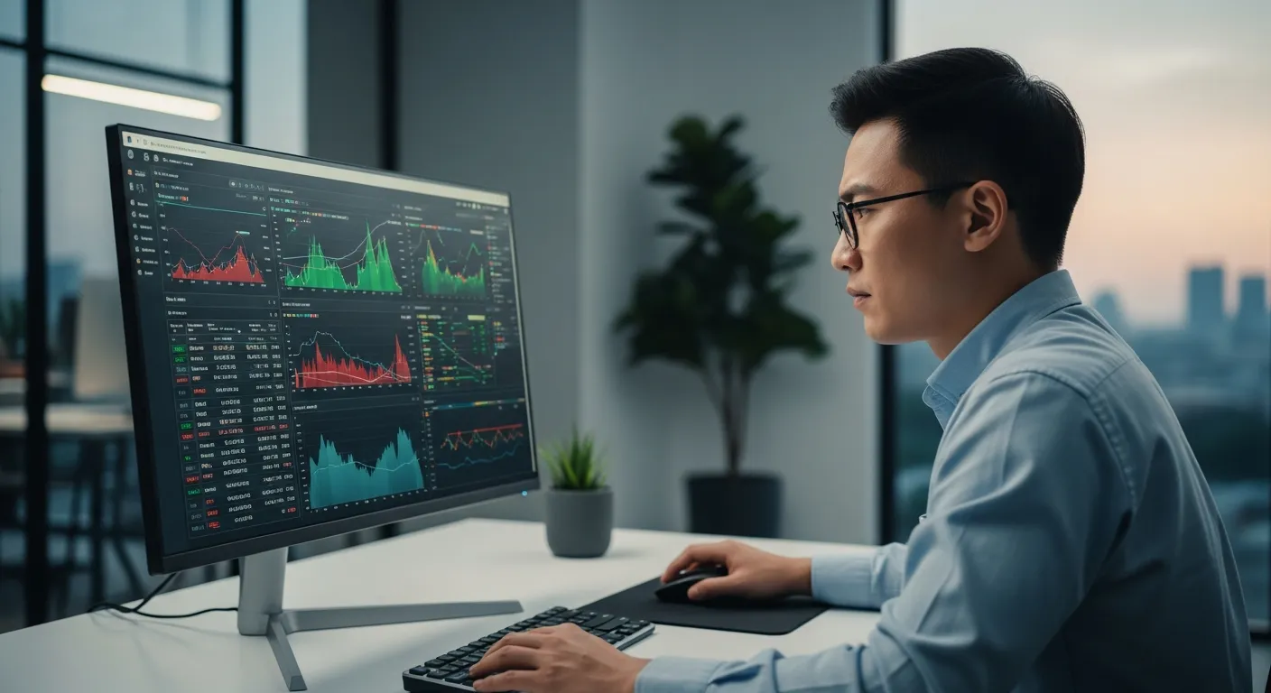Chuyên gia SEO Việt Nam đang phân tích chiến lược xây dựng liên kết SEO OffPage trên máy tính