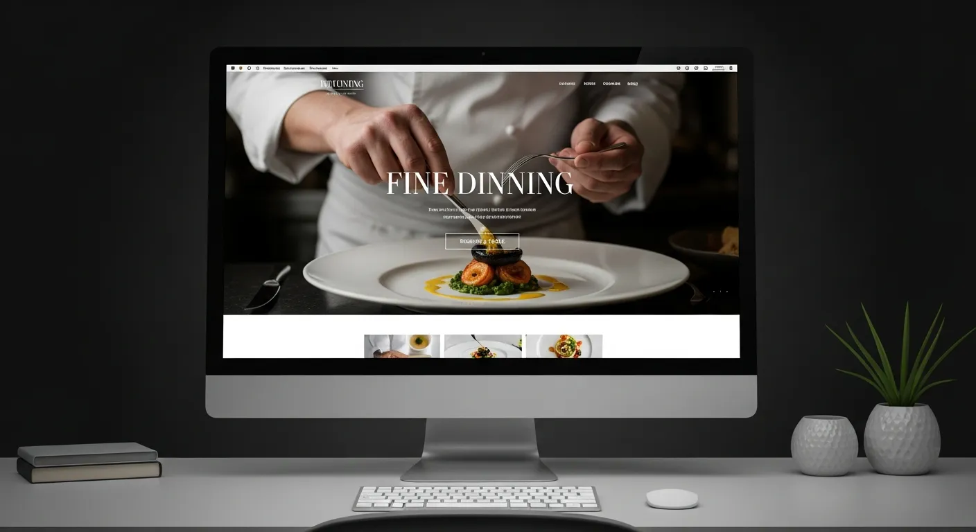 mẫu website nhà hàng đẹp cho phân khúc cao cấp với video nền và nút đặt bàn nổi bật