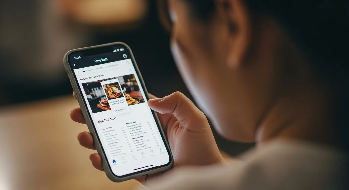 sai lầm khi chọn mẫu website nhà hàng đẹp nhưng có menu dạng PDF không tương thích di động