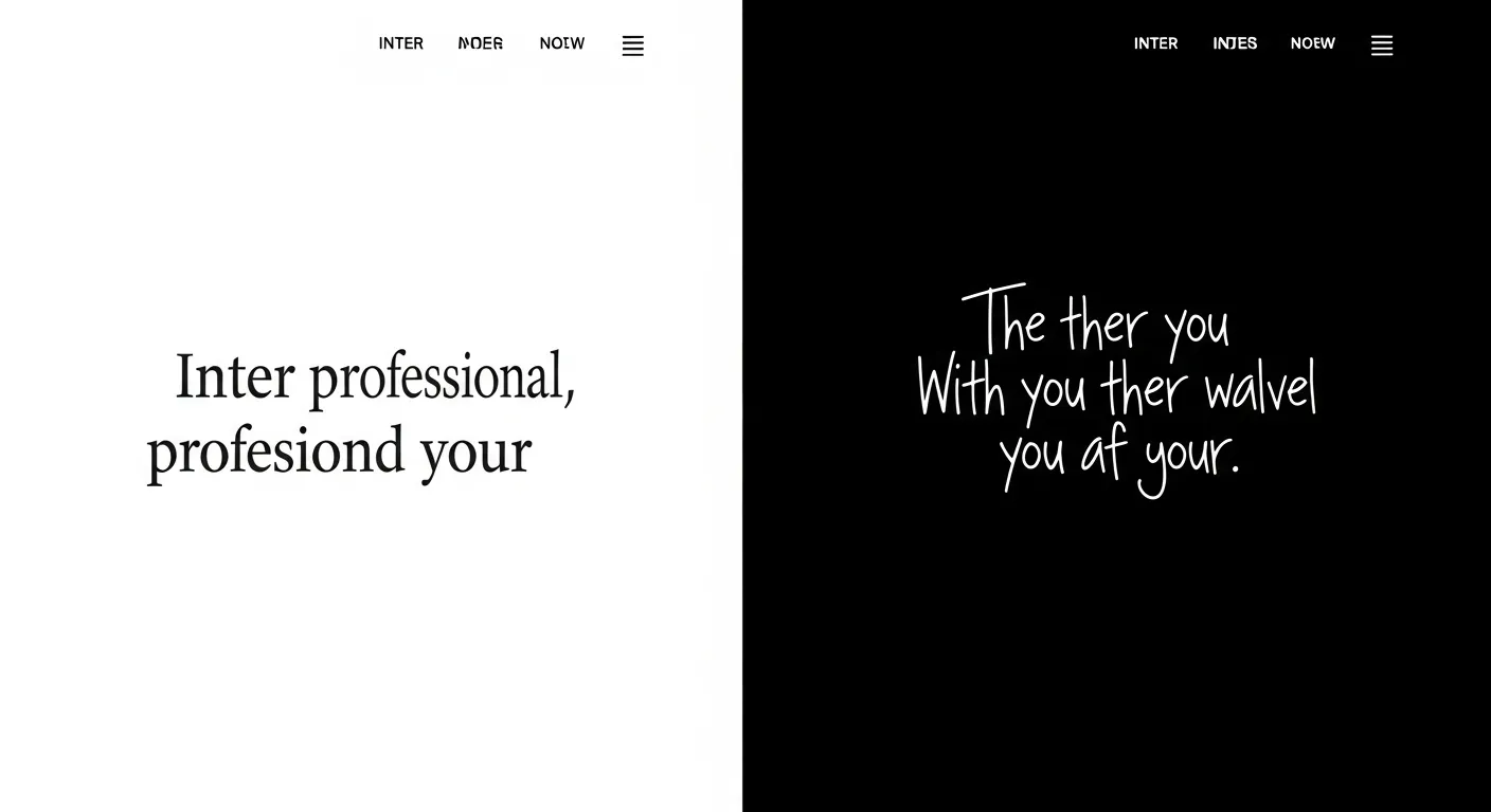 Ví dụ so sánh cách chọn font chữ cho website chuyên nghiệp và nghiệp dư ảnh hưởng đến nhận diện thương hiệu