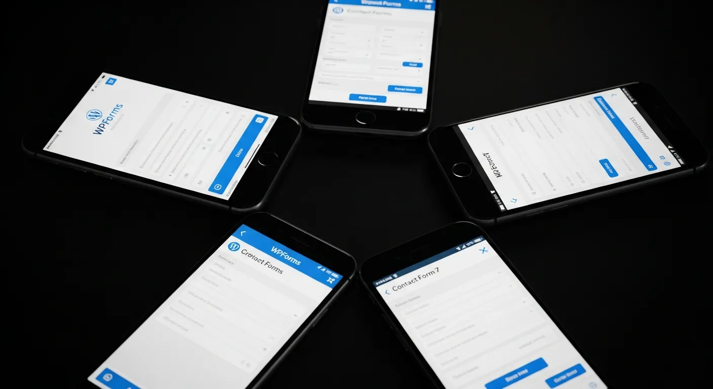 Giao diện của 5 plugin tạo form liên hệ WordPress hàng đầu trên màn hình điện thoại thông minh